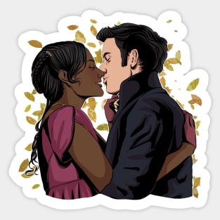 Kate and Anthony Bridgerton kissing fanart Sticker